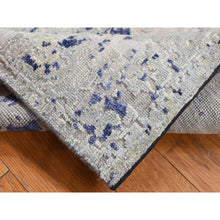 Load image into Gallery viewer, 2&#39;x3&#39;1&quot; Gainsboro Gray, Diminishing Cypress Tree With Medallion Design, Silk With Textured Wool, Hand Knotted, Sample Oriental Rug FWR526764