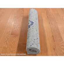 Load image into Gallery viewer, 2&#39;x3&#39;1&quot; Gainsboro Gray, Diminishing Cypress Tree With Medallion Design, Silk With Textured Wool, Hand Knotted, Sample Oriental Rug FWR526764