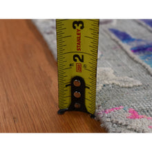 Load image into Gallery viewer, 2&#39;x3&#39;2&quot; Gainsboro Gray, Colorful Oushak Design, Sari Silk with Textured Wool, Hand Knotted, Sample Mat Oriental Rug FWR526794