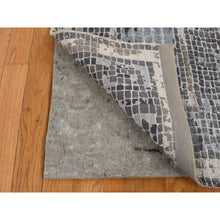 Load image into Gallery viewer, 2&#39;3&quot;x3&#39;2&quot; Cloud Gray, Silken, Roman Mosaic Design, Hand Knotted, Sample Oriental Rug FWR526806