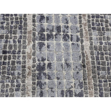 Load image into Gallery viewer, 2&#39;3&quot;x3&#39;2&quot; Cloud Gray, Silken, Roman Mosaic Design, Hand Knotted, Sample Oriental Rug FWR526806