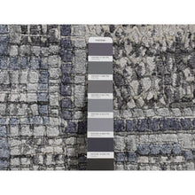 Load image into Gallery viewer, 2&#39;3&quot;x3&#39;2&quot; Cloud Gray, Silken, Roman Mosaic Design, Hand Knotted, Sample Oriental Rug FWR526830