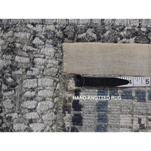 Load image into Gallery viewer, 2&#39;3&quot;x3&#39;2&quot; Cloud Gray, Silken, Roman Mosaic Design, Hand Knotted, Sample Oriental Rug FWR526830