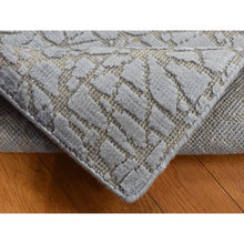 Load image into Gallery viewer, 2&#39;x3&#39; Gainsboro Gray, Flat Pile With Raised Silk, Hand Knotted, Tone On Tone Design, Sample Oriental Rug FWR526848