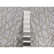 Load image into Gallery viewer, 2&#39;x3&#39; Gainsboro Gray, Flat Pile with Raised Silk, Hand Knotted, Tone on Tone Design, Sample Oriental Rug FWR526848