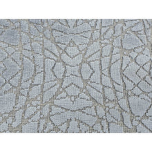 Load image into Gallery viewer, 2&#39;x3&#39; Gainsboro Gray, Flat Pile with Raised Silk, Hand Knotted, Tone on Tone Design, Sample Oriental Rug FWR526848