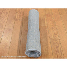 Load image into Gallery viewer, 2&#39;x3&#39; Gainsboro Gray, Flat Pile with Raised Silk, Hand Knotted, Tone on Tone Design, Sample Oriental Rug FWR526848