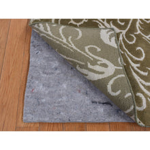 Load image into Gallery viewer, 2&#39;x2&#39;9&quot; Grayish Brown, Nepali Scrolls Design, Hand Knotted, Wool And Silk, Clearance, Sample Oriental Rug FWR526854