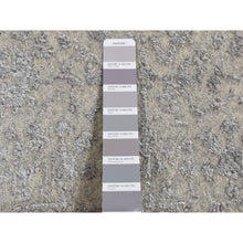 Load image into Gallery viewer, 2&#39;x3&#39; Cloud Gray, Wool and Silk, Jacquard Hand Loomed, Sample Mat Oriental Rug FWR526872