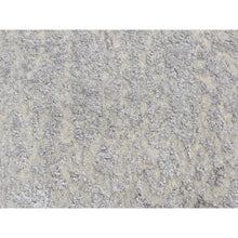 Load image into Gallery viewer, 2&#39;x3&#39; Cloud Gray, Wool and Silk, Jacquard Hand Loomed, Sample Mat Oriental Rug FWR526872