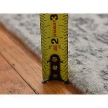 Load image into Gallery viewer, 2&#39;x3&#39; Cloud Gray, Wool and Silk, Jacquard Hand Loomed, Sample Mat Oriental Rug FWR526872