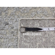 Load image into Gallery viewer, 2&#39;x3&#39; Cloud Gray, Wool and Silk, Jacquard Hand Loomed, Sample Mat Oriental Rug FWR526872