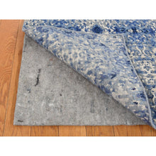 Load image into Gallery viewer, 2&#39;x3&#39; Medium Sapphire Blue, Transitional Design, Wool and Silk, Hand Knotted, Sample Oriental Rug FWR526890