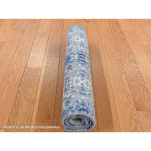 Load image into Gallery viewer, 2&#39;x3&#39; Medium Sapphire Blue, Transitional Design, Wool and Silk, Hand Knotted, Sample Oriental Rug FWR526890