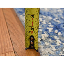 Load image into Gallery viewer, 2&#39;x3&#39; Medium Sapphire Blue, Transitional Design, Wool and Silk, Hand Knotted, Sample Oriental Rug FWR526890