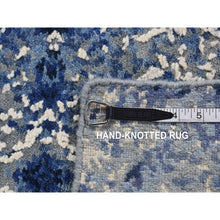 Load image into Gallery viewer, 2&#39;x3&#39; Medium Sapphire Blue, Transitional Design, Wool and Silk, Hand Knotted, Sample Oriental Rug FWR526890