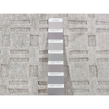 Load image into Gallery viewer, 2&#39;x3&#39; Spanish Gray, Hand Loomed, Tone on Tone Design, Pure Wool, Sample Oriental Rug FWR526938