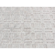 Load image into Gallery viewer, 2&#39;x3&#39; Spanish Gray, Hand Loomed, Tone on Tone Design, Pure Wool, Sample Oriental Rug FWR526938