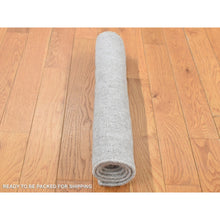 Load image into Gallery viewer, 2&#39;x3&#39; Spanish Gray, Hand Loomed, Tone on Tone Design, Pure Wool, Sample Oriental Rug FWR526938