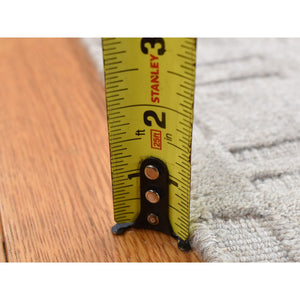 2'x3' Spanish Gray, Hand Loomed, Tone on Tone Design, Pure Wool, Sample Oriental Rug FWR526938