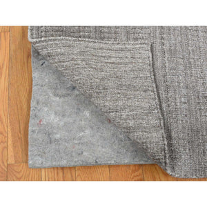 2'x3' Spanish Gray, 100% Wool, Tone on Tone Design, Hand Loomed, Sample Oriental Rug FWR526950