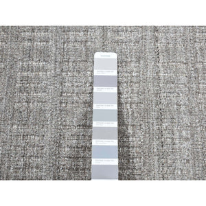 2'x3' Spanish Gray, 100% Wool, Tone on Tone Design, Hand Loomed, Sample Oriental Rug FWR526950