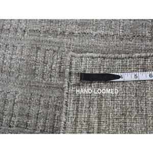 2'x3' Spanish Gray, 100% Wool, Tone on Tone Design, Hand Loomed, Sample Oriental Rug FWR526950