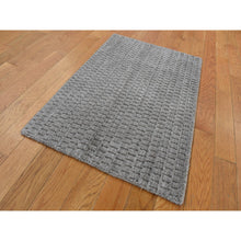 Load image into Gallery viewer, 2&#39;x3&#39; Scorpion Gray, Hand Loomed, Tone On Tone Design, 100% Wool, Sample Oriental Rug FWR526980