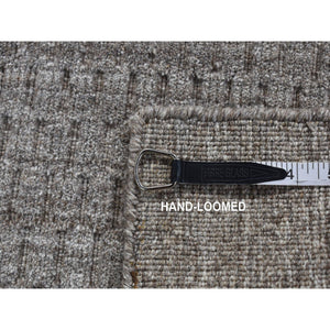 2'x3' Scorpion Gray, Hand Loomed, Tone on Tone Design, 100% Wool, Sample Oriental Rug FWR526980