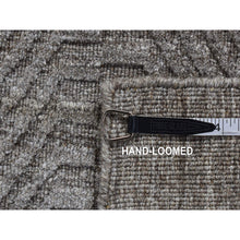 Load image into Gallery viewer, 2&#39;x3&#39; Taupe Gray, Tone on Tone Chevron Design, Hand Loomed, 100% Wool, Oriental Rug FWR527010
