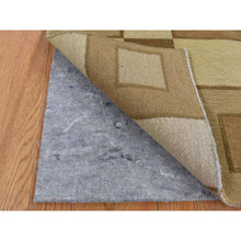 Load image into Gallery viewer, 1&#39;10&quot;x2&#39;10&quot; Tan Brown, Modern Nepali Squares Design, 100% Wool, Hand Knotted, Oriental Rug FWR527016