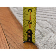 Load image into Gallery viewer, 2&#39;x3&#39; Goose Gray, Tone On Tone Chevron Design, Hand Loomed, Wool And Silk, Oriental Rug FWR527028