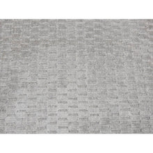 Load image into Gallery viewer, 2&#39;x3&#39; Timberwolf Gray, Wool and Silk, Tone on Tone Design, Hand Loomed, Oriental Rug FWR527034