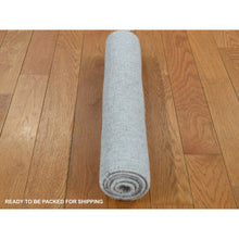 Load image into Gallery viewer, 2&#39;x3&#39; Timberwolf Gray, Wool and Silk, Tone on Tone Design, Hand Loomed, Oriental Rug FWR527034