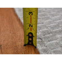 Load image into Gallery viewer, 2&#39;x3&#39; Timberwolf Gray, Wool and Silk, Tone on Tone Design, Hand Loomed, Oriental Rug FWR527034