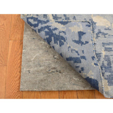 Load image into Gallery viewer, 2&#39;x3&#39; Beau Blue, 100% Wool, Hand Knotted, Award Winning The Honeycomb Design, Nepali Weave, Mat Oriental Rug FWR527052