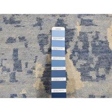 Load image into Gallery viewer, 2&#39;x3&#39; Beau Blue, 100% Wool, Hand Knotted, Award Winning The Honeycomb Design, Nepali Weave, Mat Oriental Rug FWR527052