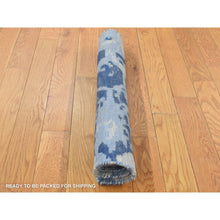 Load image into Gallery viewer, 2&#39;x3&#39; Beau Blue, 100% Wool, Hand Knotted, Award Winning The Honeycomb Design, Nepali Weave, Mat Oriental Rug FWR527052