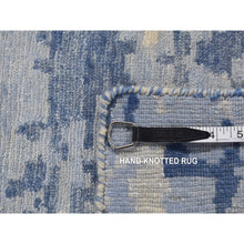 Load image into Gallery viewer, 2&#39;x3&#39; Beau Blue, 100% Wool, Hand Knotted, Award Winning The Honeycomb Design, Nepali Weave, Mat Oriental Rug FWR527052