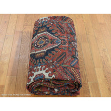 Load image into Gallery viewer, 8&#39;x10&#39;7&quot; Persian Red, Antique Persian Karajeh, All Over Repetitive Geometric Medallions, Full Pile, Soft And Professionally Cleaned, Hand Knotted, Pure Wool, Oriental Rug FWR527058