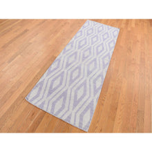 Load image into Gallery viewer, 2&#39;8&quot;x8&#39; Little Princess Purple, 100% Wool, Hand Woven, Flat Weave Reversible Kilim, Runner Oriental Rug FWR527064