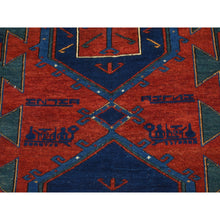 Load image into Gallery viewer, 4&#39;6&quot;x6&#39;4&quot; Maroon Red, Antique Caucasian Armenian, Pure Wool, Hand Knotted, Full Pile, Excellent Condition, Clean, Signed And Dated, Oriental Rug FWR527136