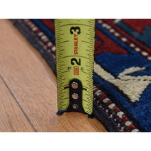 Load image into Gallery viewer, 4&#39;6&quot;x6&#39;4&quot; Maroon Red, Antique Caucasian Armenian, Pure Wool, Hand Knotted, Full Pile, Excellent Condition, Clean, Signed And Dated, Oriental Rug FWR527136