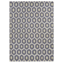 Load image into Gallery viewer, 8&#39;10&quot;x12&#39;2&quot; Independence Blue, Durie Kilim Flat Weave, Geometric Design, Hand Woven, Pure Wool, Reversible Oriental Rug FWR527160