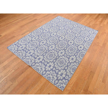 Load image into Gallery viewer, 5&#39;3&quot;x7&#39;5&quot; Lavender Purple, 100% Wool, Hand Woven, Flat Weave Kilim, Reversible Oriental Rug FWR527190