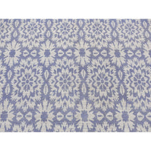 Load image into Gallery viewer, 5&#39;3&quot;x7&#39;5&quot; Lavender Purple, 100% Wool, Hand Woven, Flat Weave Kilim, Reversible Oriental Rug FWR527190