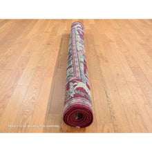 Load image into Gallery viewer, 4&#39;7&quot;x6&#39;7&quot; Vanilla White, Antique Persian Pictorial Kashan with Deer, Lion, Monkey, Bird and More, Full Pile, Mint Condition, Hand Knotted, Pure Wool, Oriental Rug FWR527250