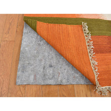 Load image into Gallery viewer, 10&#39;x14&#39;3&quot; Ivory, Hand Woven, Flat Weave Durie Kilim, Dazzling Design, 100% Wool, Oriental Rug FWR527280