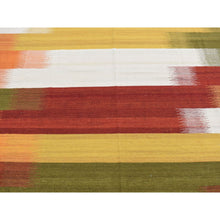 Load image into Gallery viewer, 10&#39;x14&#39;3&quot; Ivory, Hand Woven, Flat Weave Durie Kilim, Dazzling Design, 100% Wool, Oriental Rug FWR527280