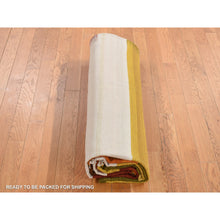 Load image into Gallery viewer, 10&#39;x14&#39;3&quot; Ivory, Hand Woven, Flat Weave Durie Kilim, Dazzling Design, 100% Wool, Oriental Rug FWR527280